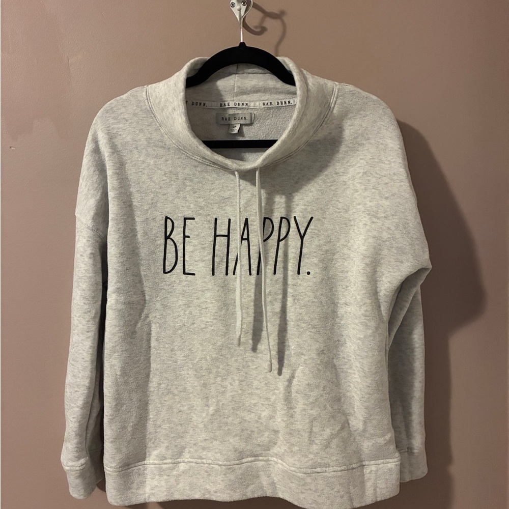 Rae Dunn Gray Cowl Neck Sweater